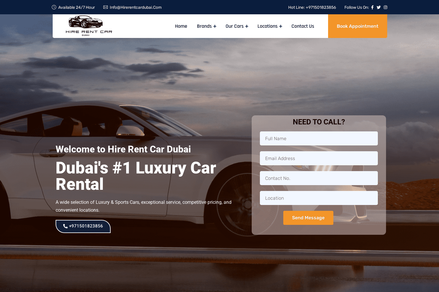 Hire Rent Car Dubai